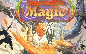 Pathfinder Impossible Magic book cover with dragons and magic.