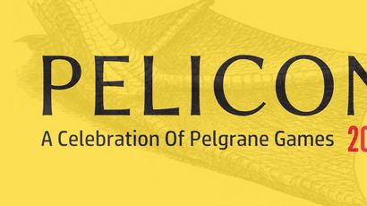 The Pelicon Banner adding 'A Celebration of Pelgrane Games' as the byline.
