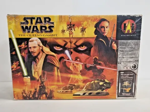 Star Wars The Queen's Gambit strategy battle game box with characters and droids.