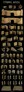 Miniature stone structures: spiral staircase, broad staircase, double doorway, single doorway, arch doorway, rubble faces A-D, stone faces B and D. Each labeled with text.