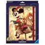 Mickey Mouse in knight armor riding a horse, holding a lance. Packaging reads "LOREBOOK CARD PORTFOLIO Disney LORCANA TRADING CARD GAME".
