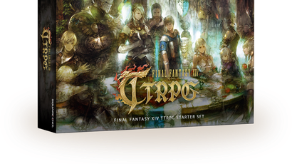 Final Fantasy XIV TTRPG Starter Set box showing 9 characters