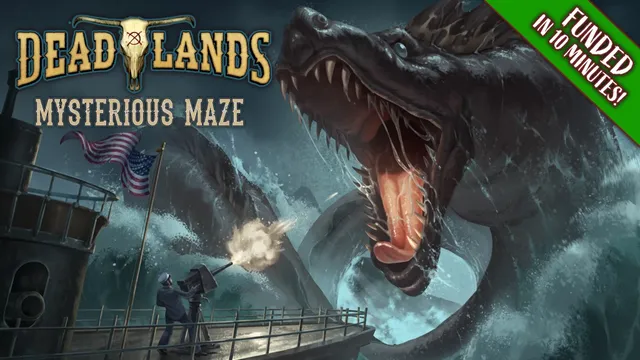 Black serpent with open mouth and sharp teeth, green banner with white text "FUNDED IN 10 MINUTES!"