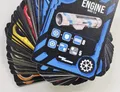 "ENGINE GHOST 2.0" card with icons and numbers 8 and 5.