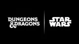 Dungeons & Dragons and Star Wars logos on black