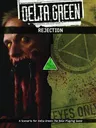 Man with yellow eyes, black headband, text "REJECTION" and green triangle.