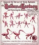 A vintage-style promotional poster features the "Brides of Ecstasy" miniatures, inspired by the art of Tony Ackland. The design showcases a variety of fantastical figures, including humanoid creatures wielding weapons and several beast-like forms, all rendered in a striking red against a cream background. The text highlights that these miniatures are cast in classic metal and are part of a limited run of only 200 copies.