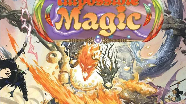 Pathfinder Impossible Magic book cover with dragons and magic.