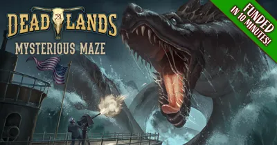 Black serpent with open mouth and sharp teeth, green banner with white text "FUNDED IN 10 MINUTES!"