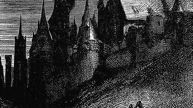 Gothic castle silhouette with flying bats, text "Bleeding Heroes Roleplaying Game"