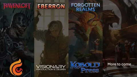 Eberron, Forgotten Realms, Visionary Production & Design, Kobold Press