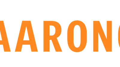 Bold orange text spelling "AARON" against a black background. This design likely represents the branding for the board game convention organized by Aaron, highlighting the event's name prominently. The simplicity of the text emphasizes the focus on the convention itself.