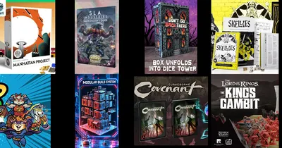 SLA Industries Gamesmaster's Guide, Don't Go Back There dice tower, Modular Build System, Covenant card game.