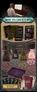 A person playing a piano in the top left corner. Below, a display with books and PDFs titled "Interview with the Vampire" and "Immortal Universe." Text reads "WHAT YOU CAN BITE INTO" and "ETERNAL ARCHIVES." Visible PDF labels include "Interview with the Vampire" and "A Scent of Cloves and Lilac."