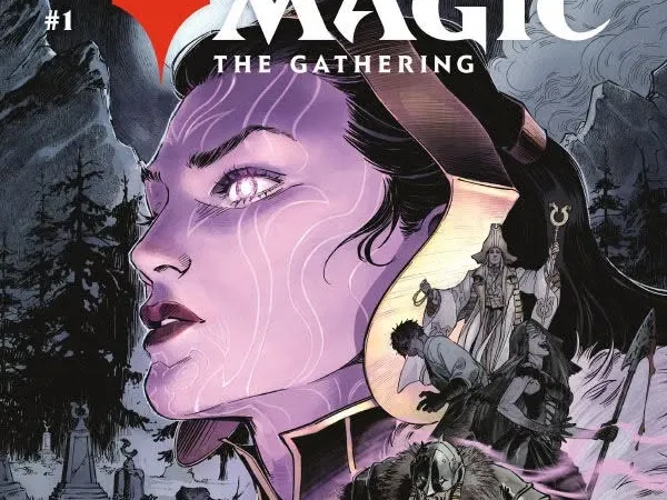Liliana Vess in armor, surrounded by undead and a graveyard. Text: "UNTOLD STORIES"