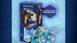 Critical Role Vex'ahlia dice set and box with "Accuracy and Independence" badge.