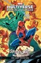 Spider-Man crouching, Hulk and ninjas fighting, text "SPIDER-MAN MIDTOWN MAYHEM ONE-SHOT ADVENTURE"