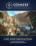 Cosmere Roleplaying Game, Law and Obligation, bustling harbor town with mountains and ships.