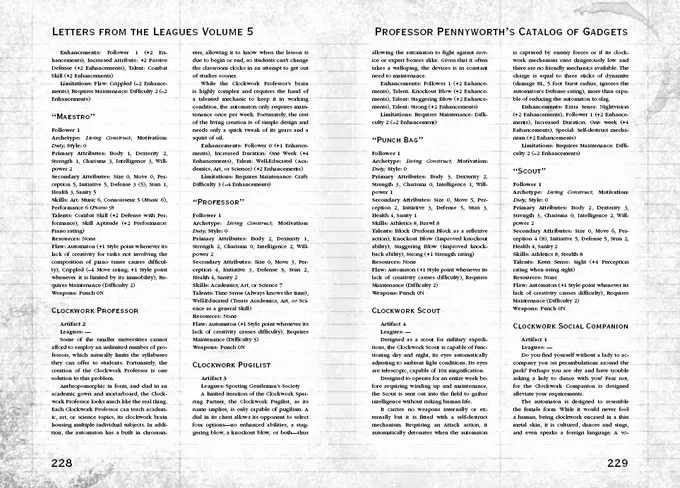 A page of text from a book titled "Professor Pennyworth's Catalog of Gadgets" and "Issues Volume 5".