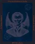 A stylized illustration of a vampire with prominent fangs and bat-like wings is centered against a dark blue background. The vampire has a serious expression, dressed in a formal suit, and is flanked by gaming elements like a twenty-sided die and a pair of dice, suggesting a tabletop gaming theme. Text on the left and right sides highlights "8 Game Masters" and "6 Hours of Terror," emphasizing the event's focus on role-playing games.