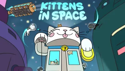 Image: kittens in space