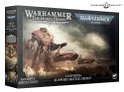 Warhammer 40,000 and The Horus Heresy box with Custodes Support Battle Group text, armored figure, and vehicles.