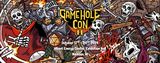 Gamehole Con 11 image showing a knight fighting skeletons. Event dates are October 17th to 20th, 2024, at Alliant Energy Center, Exhibition Hall, Madison, WI