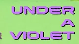 Cover art for A Violet Sun, an RPG adventure. Green background with purple text reading "A VIOLET SUN" at top, "an adventure for 5th-level characters" below, and "by: ryan shaw" at right. Purple stylized tree and rock illustration at bottom left.