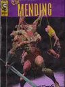 "MENDING" comic cover with a monstrous figure and hanging bodies.