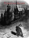 Gothic castle silhouette with flying bats, text "Bleeding Heroes Roleplaying Game"