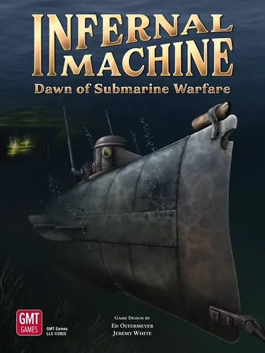 A stylized illustration of a submarine, featuring a rounded hull and a conning tower, is depicted underwater with bubbles and faint light filtering through the water. The title 