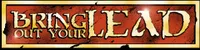 The image features the logo for "Bring Out Your Lead," prominently displayed with bold, stylized lettering. The text "Bring Out Your" is in black, while "LEAD" is in a striking yellow, set against a textured red background with a distressed, cracked effect. The overall design conveys a sense of nostalgia and excitement for the Oldhammer event.