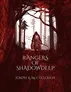 A lone figure in a hooded cloak stands in a dim forest, holding a curved weapon. Tall trees with white bark surround them. Text reads: "RANGERS OF SHADOWDEEP" and "JOSEPH A. McCULLOUGH."