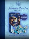 Critical Role Vex'ahlia dice set and box with "Accuracy and Independence" badge.
