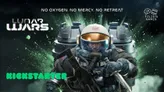Space-suited warrior in futuristic armor holding a weapon, surrounded by glowing green energy particles. Text reads: "OXYGEN. NO MERCY. NO RETREAT." and "DOOMETER" in green.