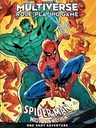 Spider-Man crouching, Hulk and ninjas fighting, text "SPIDER-MAN MIDTOWN MAYHEM ONE-SHOT ADVENTURE"