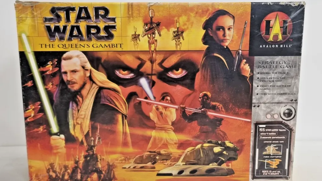 Star Wars The Queen's Gambit strategy battle game box with characters and droids.