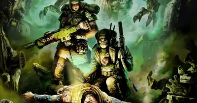 MALLEDICTUM above two armored soldiers in a dark, alien setting. Text: MACHARIAN ADVERSARY GUIDE