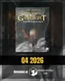 A detailed cover for the "Cthulhu by Gaslight Keeper Screen Pack" features a dark, atmospheric street scene with Victorian architecture, illuminated by soft light from an archway in the background. The foreground includes a shadowy figure in period clothing, while wisps of fog add to the eerie ambiance. The title is prominently displayed at the top, with the release date "Q4 2026" in bold yellow text at the bottom.