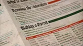 A close-up of a printed table titled "Making a Parrot" with rules for a role-playing game.