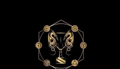 Gold ENNIES logo with trophy, dragons, dice, and text "ENNIES Celebrating Excellence in Tabletop Role-Playing Games Since 2001"