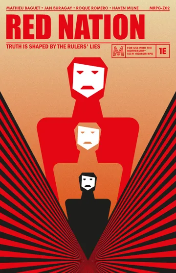Red Nation cover: stylized red figure with two white masked faces, text "RED NATION TRUTH IS SHAPED BY THE RULERS' LIES"
