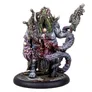 A squid-like miniature holding a staff, on a round base.