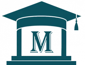 A stylized logo featuring a graduation cap above a large letter "M." The cap is depicted in a teal color, with a simple design that emphasizes the academic theme. The overall look is clean and modern, suitable for representing an educational or community-focused event.