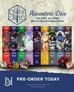 Critical Role Adventure Dice sets with character art and "PRE-ORDER TODAY" text.