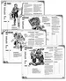 Illustrated character class sheets for a tabletop roleplaying game. Five classes are shown: Warrior, Dinodruid, Scavenger, Whirlblind Ritualist, and Explorer/Jamcrafter.

- **Warrior**: A muscular figure in tattered clothing and armor, wielding a large sword. The text next to them reads "WARRIOR," followed by stat categories: STR, DEX, CON, INT, WIS, CHR, LEVEL, HP, XP, ARMOR, RV. Starting stats and equipment are listed, including "Starting Hit Points (HP): 1d4 + 4," "Unstable Weapon," and "Armor: All." The ability "Whirlblind Ritual" is described, detailing how it works and its effects at level-up.

- **Dinodruid**: A humanoid figure with a dinosaur-like head, wearing a cloak and holding a staff. The text reads "DINODRUID" with the same stat categories as the Warrior. Starting stats include "Starting Hit Points (HP): 1d4 + 2." Abilities listed include "Sur