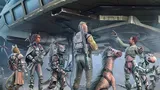 The Book Cover showing a crew looking upon their Starship