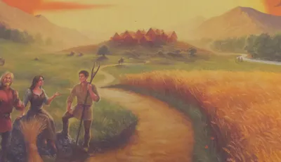 three travellers on what seems to be the start of their journey