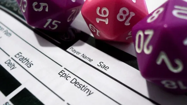 Photo of 3 d20 dice and part of a character sheet
