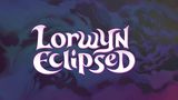 The title "Lorwyn Eclipsed" is prominently displayed in stylized, flowing white and pink lettering against a dark, swirling background that transitions from deep purple to black. The design evokes a mystical and enchanting atmosphere, reflecting the themes of the Magic: The Gathering expansion. The overall aesthetic suggests a blend of light and shadow, aligning with the dual worlds of Lorwyn and Shadowmoor.